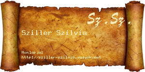 Sziller Szilvia névjegykártya