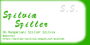 szilvia sziller business card